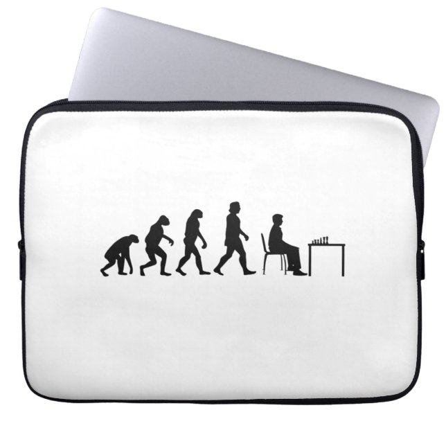 Chess - Chess Player Evolution Laptop Sleeve (Voorkant)
