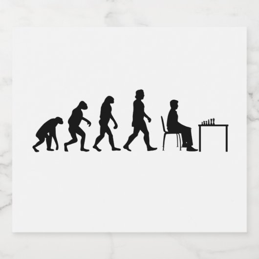 Chess - Chess Player Evolution Likeurfles Etiket (Enkel label)