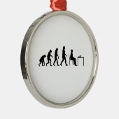 Chess - Chess Player Evolution Metalen Ornament (Rechts)