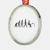 Chess - Chess Player Evolution Metalen Ornament (Links)