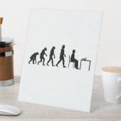 Chess - Chess Player Evolution Reclamebord Met Voetstuk (Insitu)