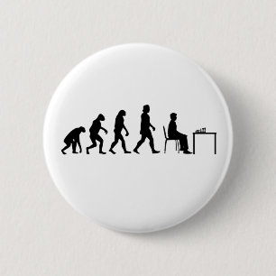 Chess - Chess Player Evolution Ronde Button 5,7 Cm
