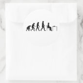 Chess - Chess Player Evolution Ronde Sticker (Tas)