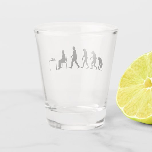 Chess - Chess Player Evolution Shot Glas (Achterkant)