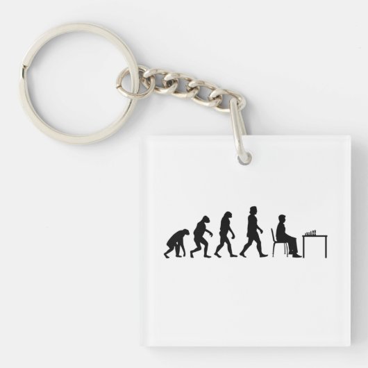 Chess - Chess Player Evolution Sleutelhanger (Voorkant)