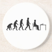 Chess - Chess Player Evolution Zandsteen Onderzetter (Voorkant)