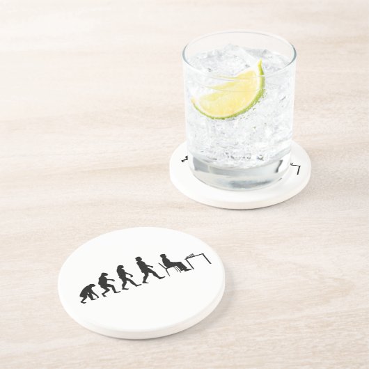 Chess - Chess Player Evolution Zandsteen Onderzetter (Zijkant)