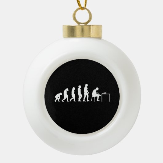 Chess Chess Player Keramische Bal Ornament (Voorkant)