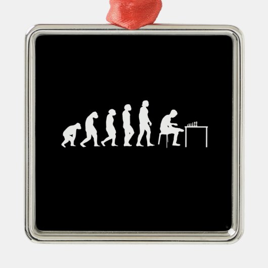 Chess Chess Player Metalen Ornament (Voorkant)