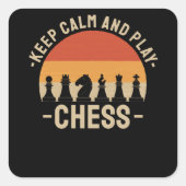 Chess Chess Player Vierkante Sticker (Voorkant)