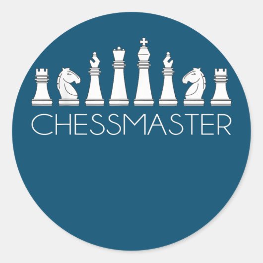 Chess - Chessmaster Ronde Sticker (Voorkant)
