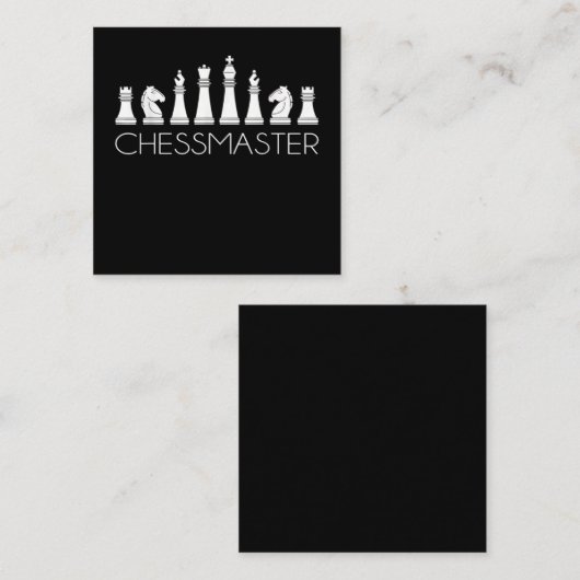 Chess - Chessmaster Vierkante Visitekaartje (Voorkant / Achterkant)