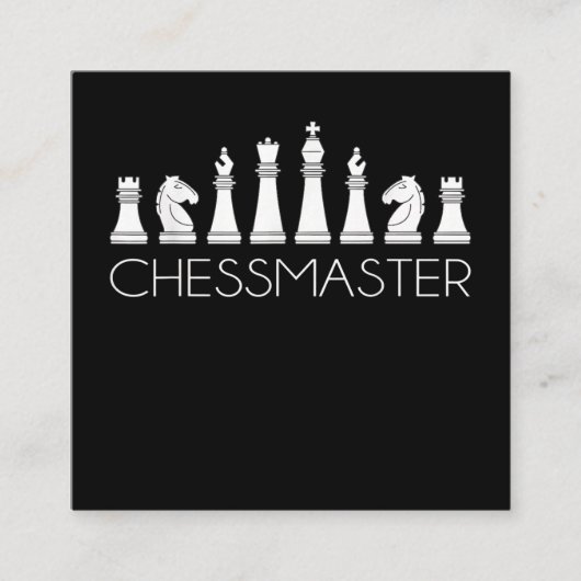 Chess - Chessmaster Vierkante Visitekaartje (Voorkant)