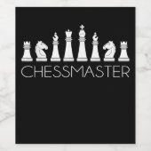 Chess - Chessmaster Wijn Etiket (Enkel label)