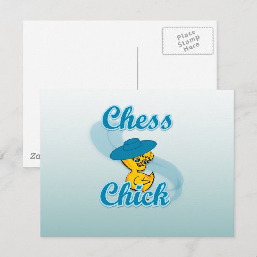 Chess Chick #3 Briefkaart (Voorkant / Achterkant)