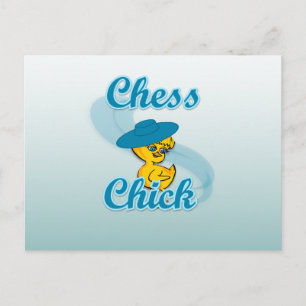 Chess Chick #3 Briefkaart