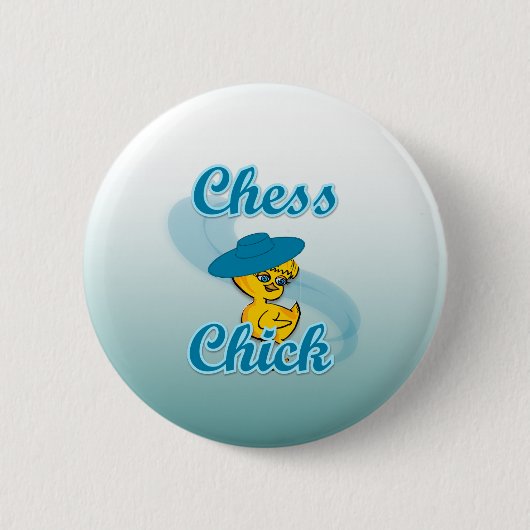 Chess Chick #3 Ronde Button 5,7 Cm (Voorkant)