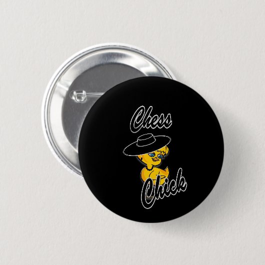 Chess Chick #4 Ronde Button 5,7 Cm (Voorkant /achterkant)