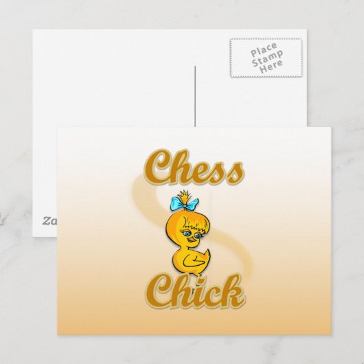 Chess Chick Briefkaart (Voorkant / Achterkant)