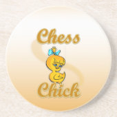 Chess Chick Zandsteen Onderzetter (Voorkant)
