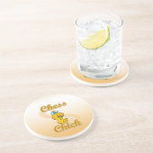 Chess Chick Zandsteen Onderzetter (Zijkant)