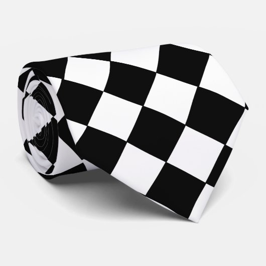Chess Club Checkered Stropdas (Opgerold)
