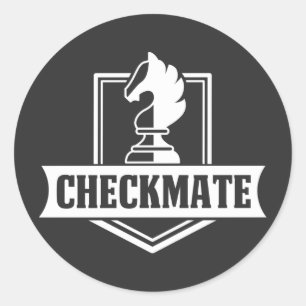 Chess Club Checkmate Chess Move Ronde Sticker