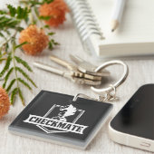 Chess Club Checkmate Chess Move Sleutelhanger (Voorkant Rechts)