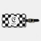 Chess Club Custom Name Initiaal Bagagelabel (Voorkant horizontaal)
