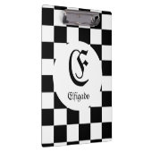 Chess Club Custom Name Initiaal Klembord (Rechts)