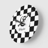 Chess Club Custom Name Initiaal Ronde Klok (Hoek)