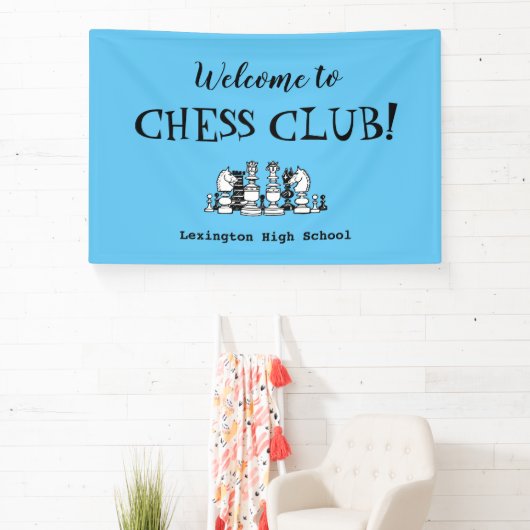 Chess Club Custom Wall Banner (Insitu)