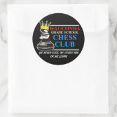 Chess Club SWAG Ronde Sticker (Tas)