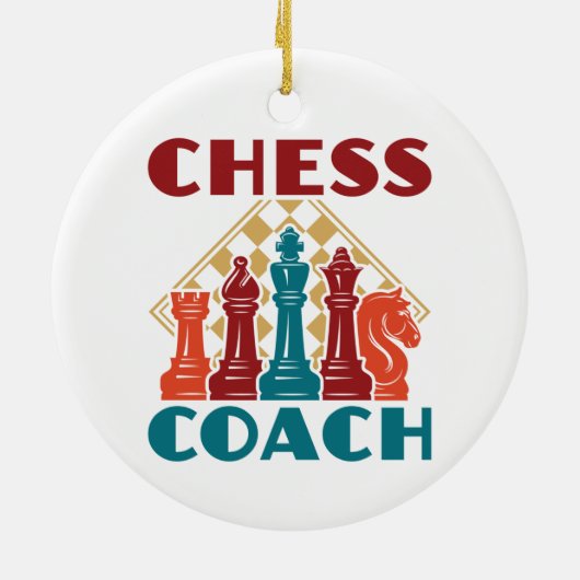 Chess Coach Keramisch Ornament (Achterkant)