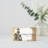 Chess Coach King Metallic Gold Faux Visitekaartje (Staand voorkant)