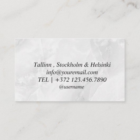 Chess Coach King Metallic Silver Faux Business Car Visitekaartje (Achterkant)