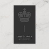 Chess Coach - Modern ivoor en zwart Visitekaartje (Voorkant)