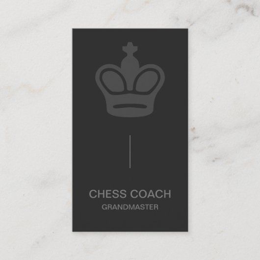 Chess Coach - Modern ivoor en zwart Visitekaartje (Voorkant)