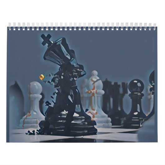 Chess - Cool Blue-foto Kalender (Hoes)