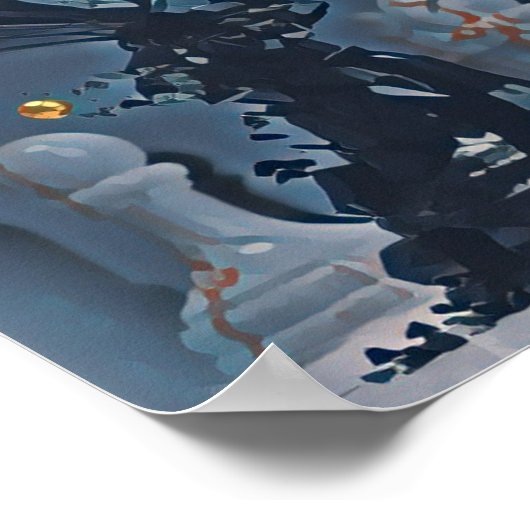 Chess - Cool Blue-foto Poster (Hoek)