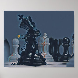 Chess - Cool Blue-foto Poster