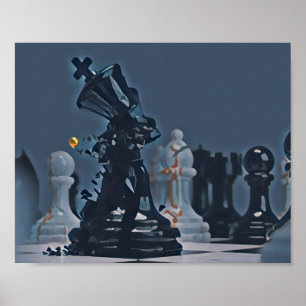 Chess - Cool Blue-foto Poster
