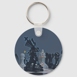 Chess - Cool Blue-foto Sleutelhanger