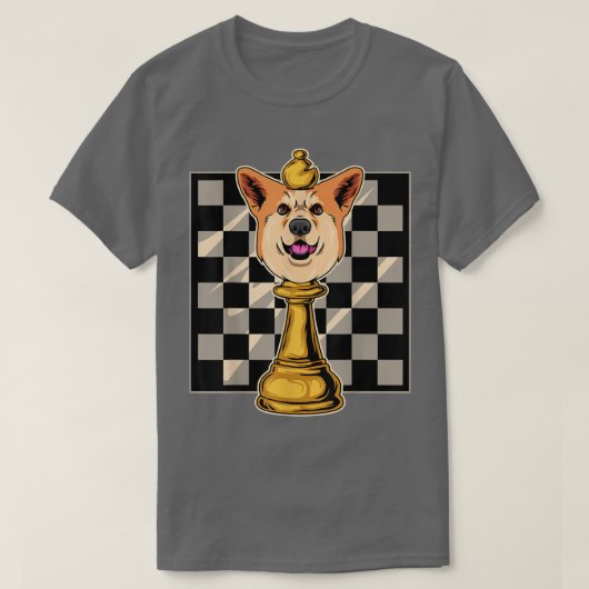Chess Corgi Dog T-shirt (Design voorkant)