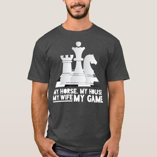 Chess Costume King Queen Bishop Chess Player T-shirt (Voorkant)