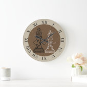 Chess Couple King & Queen Wall Clock Grote Klok (Huis)