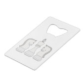 Chess Creditkaart Flessenopener (Achterkant Gekanteld)