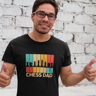 Chess Dad Funny Chess Papa Sunset T-shirt