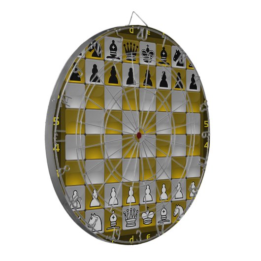 Chess Dart Board Dartbord (Voorkant Links)
