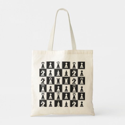 Chess Design Canvas tas (Achterkant)